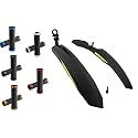 ABC Bicycle Front & Rear Mudguard with Reflective Tape and Plastic Fitting + Any 1 Handle Grip (Red)