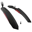 ABC Bicycle Front & Rear Mudguard with Plastic Fitting (Black Red)