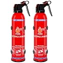 ABC Dry Chemical Fire Extinguisher 2-Pack - Wall Mountable Household Fire Extinguisher for Kitchen Home Boat Marine RV &amp; Business - Compact Portable Non-Toxic Safety Device