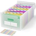 ABC life 26 Pockets Accordion File Organizer, Expanding File Folder, Green