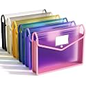 ABC life 6 Pack Plastic File Folder, No Dividers, Assorted Colors