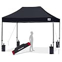ABCCANOPY Patio Pop Up Canopy Tent 10x15 Commercial-Series (Dark Black)