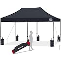 ABCCANOPY Patio Pop Up Canopy Tent 10x20 Commercial-Series (Dark Black)