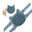 Cat Pet Self Grooming Comb Brush - Multi Functional Catnip Flavor Corner Massage Glove Tool for Kitten Puppy Relaxing, Extra Soft Silicone Pins Handy Hair Shedding Trimming