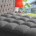 ABENE King Mattress Topper, Thick Pillow Top Mattress Pad, Grey