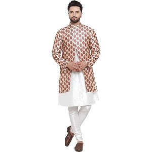 ABH LIFESTYLE Mens Dupion Silk Kurta Pyjama