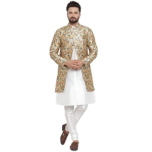 ABH LIFESTYLE Mens Dupion Silk Kurta Pyjama