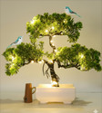 ABHIASH Green Tree Plants With Bird 