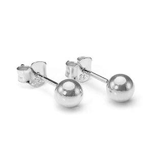 abhooshan 925 sterling silver amp gold plated piercing ball stud earrings for helix cartilage tragus ear lobe multi piercing  with certificate of authenticity