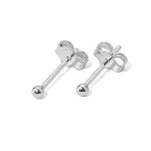 abhooshan 925 sterling silver amp gold plated piercing ball stud earrings for helix cartilage tragus ear lobe multi piercing  with certificate of authenticity