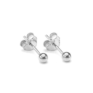 abhooshan 925 sterling silver amp gold plated piercing ball stud earrings for helix cartilage tragus ear lobe multi piercing  with certificate of authenticity