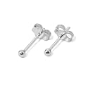 Abhooshan 925 Sterling Silver &amp; Gold Plated Piercing Ball Stud Earrings For Helix Cartilage Tragus Ear Lobe Multi Piercing | With Certificate of Authenticity