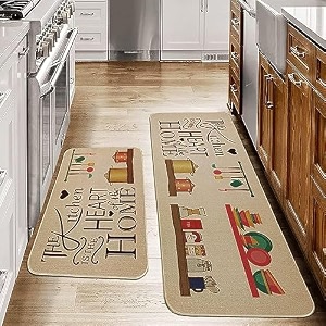 kitchen mat set of 2 fall kitchen floor mat non slip anti fatigue kitchen mats for floor kitchen runner rug set ab-04