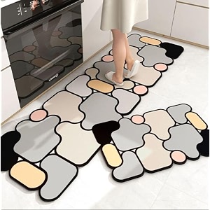 abhsant kitchen rugs set of 2 fall kitchen floor mat non slip anti fatigue kitchen mats for floor kitchen runner rug set multi