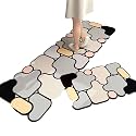 Kitchen Mat, Kitchen Rugs, Padded Kitchen Mats for Floor, Anti Fatigue Mat, Kitchen Rug Set, Non-Slip Standing Mat for Kitchen, Office, Sink(2 Pieces) (AB-07)