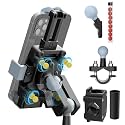 Motorcycle Bike Phone Mount with Vibration Dampener, 360°Motorcycle Bike Phone Holder for 4.7”-7.1”, Super Stable Nylon with Silicone Universal Handlebar Phone Mount (Black)