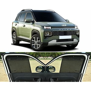 able 3d-fix type car non-magnetic sun shade curtains for hyundai exter set of 6 pcs