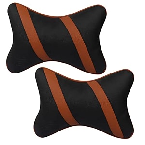 able classic cross neckrest necksupporters pillow black amp tan suitable for all cars set of 2 pcs