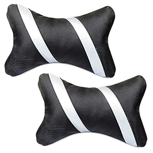 able classic cross neckrest necksupporters pillow black amp silver suitable for all cars set of 2 pcs
