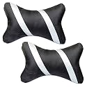 ABLE Classic Cross Neckrest Necksupporters Pillow Black &amp; Silver Suitable for All Cars Set of 2 pcs