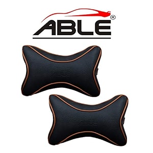 able dolphin neckrest necksupporters pillow black amp tan suitable for all cars set of 2 pcs