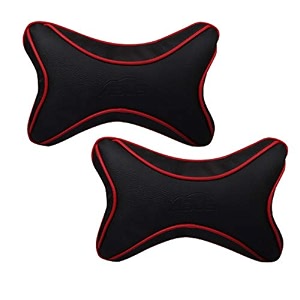 able dolphin neckrest necksupporters pillow black amp red suitable for all cars set of 2 pcs