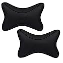 ABLE Dolphin Neckrest Necksupporters Pillow Black Suitable for All Cars Set of 2 pcs