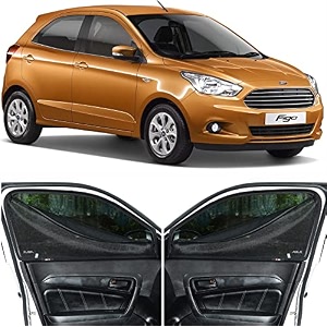 able dotnet car magnetic sun shade curtains with zipper for ford figo new set of 4 pcs 2015 to till now model