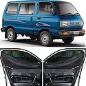Able Dotnet Car Magnetic Sun Shade Curtains with Zipper for Maruti Omni Set of 6 Pcs