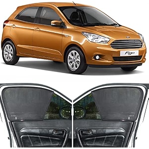 able dotnet half car magnetic sun shade curtains for ford figo type-ii set of 4 pcs 2015 to till now model