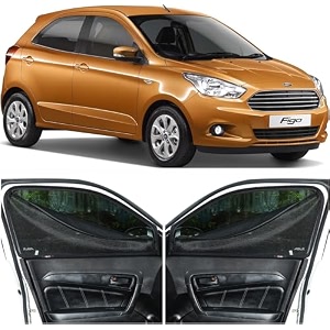 able elegant car magnetic sun shade curtains with zipper for ford figo new type-ii set of 4 pcs 2015 to till now model