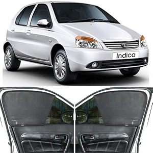 able elegant half car magnetic sun shade curtains for tata indica set of 4 pcs