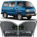 Able Elegant Half Car Magnetic Sun Shade Curtains for Maruti Omni Set of 4 Pcs
