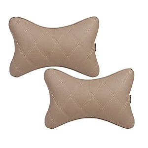 able elite neckrest necksupporters pillow beige suitable for all cars set of 2 pcs