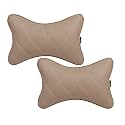ABLE Elite Neckrest Necksupporters Pillow Beige Suitable for All Cars Set of 2 pcs