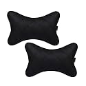 ABLE Elite Neckrest Necksupporters Pillow Black Suitable for All Cars Set of 2 pcs