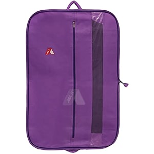 able foldable cover coat cover blazer cover uniforms cover and cloths bag 100 virgin purple colour non-woven fabric with accessories pocket medium size 100 x 60 cm pack of 1
