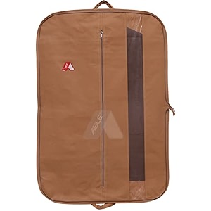 able foldable cover coat cover blazer cover uniforms cover and cloths bag 100 virgin beige colour non-woven fabric with accessories pocket medium size 100 x 60 cm pack of 71