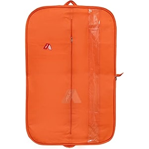able foldable cover coat cover blazer cover uniforms cover and cloths bag 100 virgin orange colour non-woven fabric with accessories pocket medium size 100 x 60 cm pack of 1