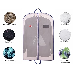 able garment cover sherwani cover bridal garment cover lehenga cover and cloths bags with zipper pvc fabric and royal blue colour pipeen edge x-large size 140 x 60 cm pack of 102