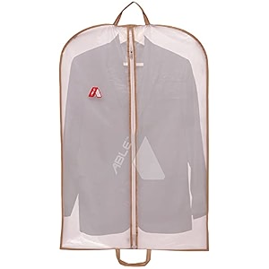 able garment cover sherwani cover bridal garment cover lehenga cover and cloths bags with zipper pvc fabric and beige colour pipeen edge x-large size 55x24 inch pack of 205