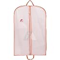 Able Garment Cover, Sherwani Cover, Bridal Garment Cover, Lehenga Cover And Cloths Bags With Zipper PVC Fabric And Orange Colour Pipeen Edge (X-Large Size 140 X 60 Cm) Pack of 2