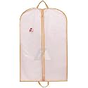 Able Garment Cover, Sherwani Cover, Bridal Garment Cover, Lehenga Cover And Cloths Bags With Zipper PVC Fabric And Yellow Colour Pipeen Edge (X-Large Size 140 X 60 Cm) Pack of 2