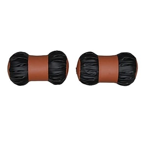 able premium make round car neck cushionneck pillow black amp tan suitable for all cars set of 2 pcs
