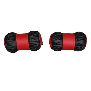 able premium make round car neck cushionneck pillow black amp red suitable for all cars set of 2 pcs