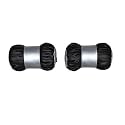 ABLE Premium Make Round Car Neck Cushion/Neck Pillow Black &amp; Silver Suitable for All Cars Set of 2 Pcs