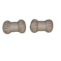 ABLE Premium Make Round Car Neck Cushion/Neck Pillow Beige Suitable for All Cars Set of 2 Pcs