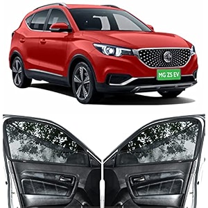 able sporty car magnetic sun shade curtains with zipper for mg zs ev set of 4 pcs
