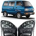 Able Sporty Car Magnetic Sun Shade Curtains with Zipper for Maruti Omni Set of 6