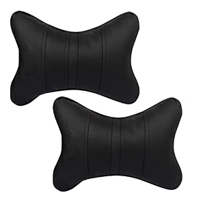 able sporty neckrest necksupporters pillow black suitable for all cars set of 2 pcs